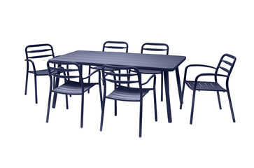 Fototapeta premium garden dining table with chairs on a white background