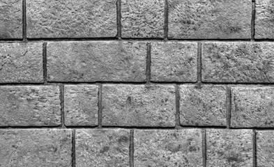 Stone wall background in black and white