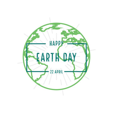 Earth day. Illustration for Happy earth day. Vector in flat style. 22 April.