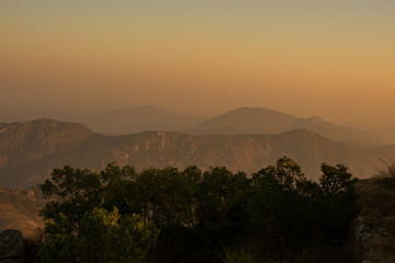 sunrise and the hidden mountains