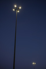 Fototapeta na wymiar Street lamp evening sky