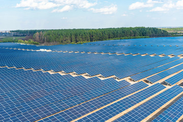 Section of the solar panels - the top view