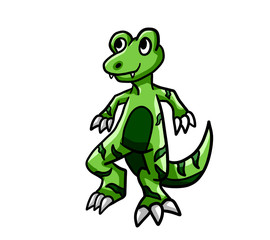 Stylized Green Baby T Rex