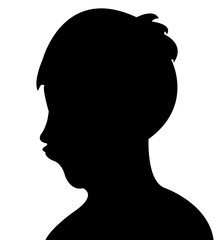 Naklejka na ściany i meble a woman head silhouette vector