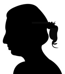Fototapeta na wymiar a woman head silhouette vector