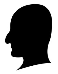 a man head silhouette vector