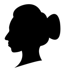 a woman head silhouette vector