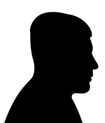 a man head silhouette vector