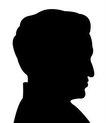 a man head silhouette vector