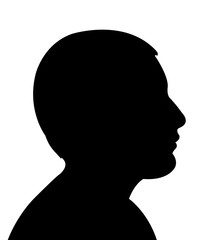 a man head silhouette vector