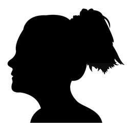 a woman head silhouette vector