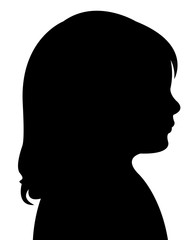 Obraz na płótnie Canvas a girl head silhouette vector