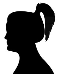 a woman head silhouette vector