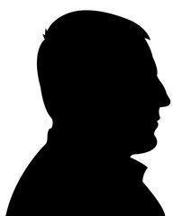 a man head silhouette vector