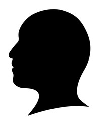 a man head silhouette vector