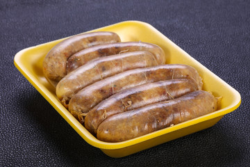 Raw chicken sausages