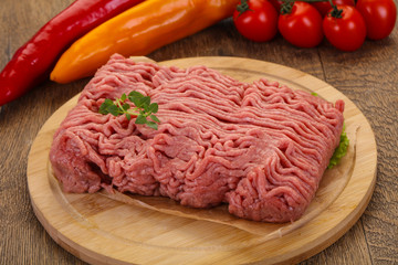 Raw turkey minced meat