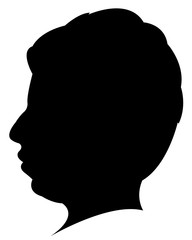 a woman head silhouette vector