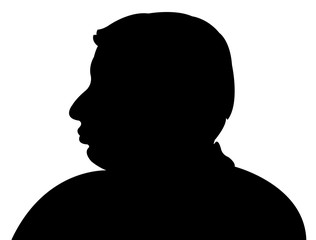 a man head silhouette vector