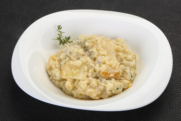 Risotto with pear and gorgonzola