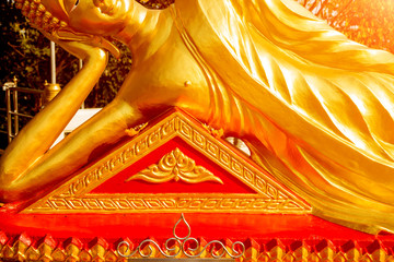 Symbols of Buddhism. South-Eastern Asia. Details of buddhist temple in Thailand.