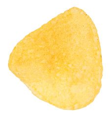 One potato chips isolated on a white background