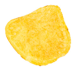One potato chips isolated on a white background