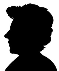 a woman head silhouette vector