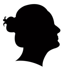 a woman head silhouette vector