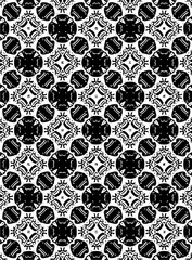 Black and white ornate geometric pattern and abstract background