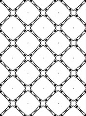Naklejka premium Black and white ornate geometric pattern and abstract background