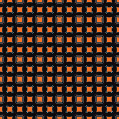 Geometric illustration in orange, black, smoky blue and grey. Vector illustration with stars, circles, arrows and rhombuses.