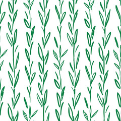 Vector seamless green grass pattern