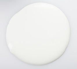 White oil paint drop