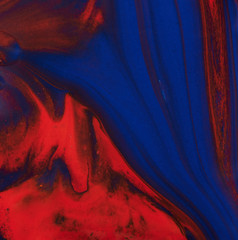 Red and blue abstract paint background