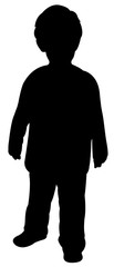 a boy body silhouette vector