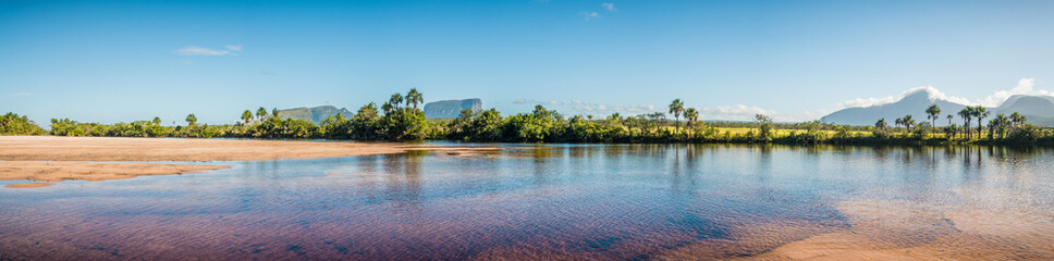 Panoramic view of Mayupa Island beach. Venezuela