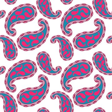 Vector seamless paisley pattern for printing on packaging, fabric and design