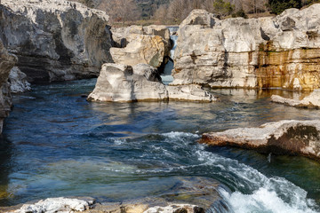 Naklejka premium Les cascades du Sautadet - La Roque-sur-Ceze - Grad - Occitanie (France)