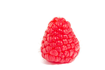 food fresh raspberry on a white background