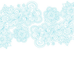 Abstract decorative Henna design vector illustration