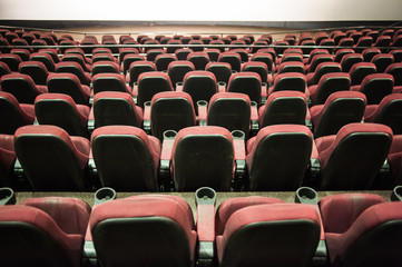 Obraz premium The cinema house. Inside. Mock up