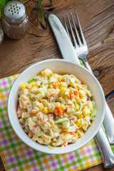 Russian traditional salad.