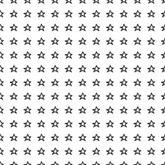 Cute cartoon star pattern with hand drawn stars. Sweet vector black and white star pattern. Seamless monochrome doodle star pattern for textile, wallpapers, wrapping paper, cards and web.