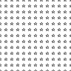 Cute cartoon star pattern with hand drawn stars. Sweet vector black and white star pattern. Seamless monochrome doodle star pattern for textile, wallpapers, wrapping paper, cards and web.