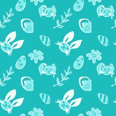 bright pattern for easter holiday simple drawing