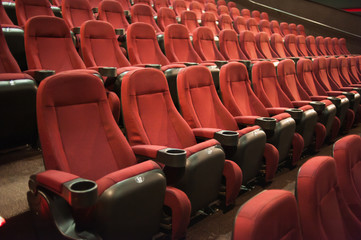 part of a theatre, or similar building, where the people who are watching and listening sit