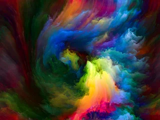 Foto auf Acrylglas Gemixte farben Elemente der Farbbewegung