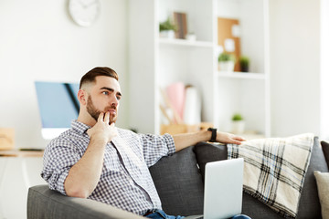 Pensive freelancer