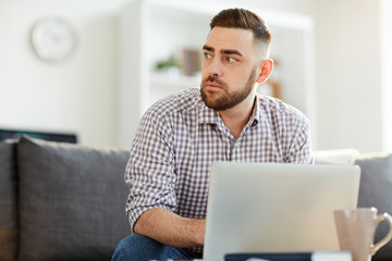 Working in home office